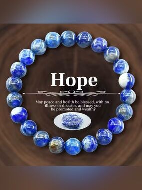 JD Gems jewelry Hope Blue Sodalite Beaded Bracelet natural stone 6/8/10mm